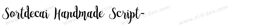 Sortdecai Handmade Script字体转换